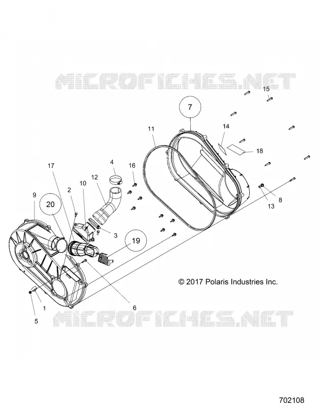 DRIVE TRAIN, TAPA DEL EMBRAGUE AND DUCTING