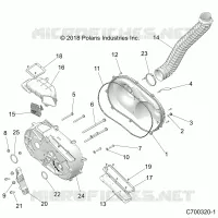 DRIVE TRAIN, TAPA DEL EMBRAGUE AND DUCTING