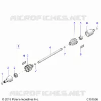 DRIVE TRAIN, TRANSMISION DELANTERA SHAFT