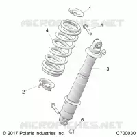 SUSPENSION, REAR MONTAJE DE DESCARGA
