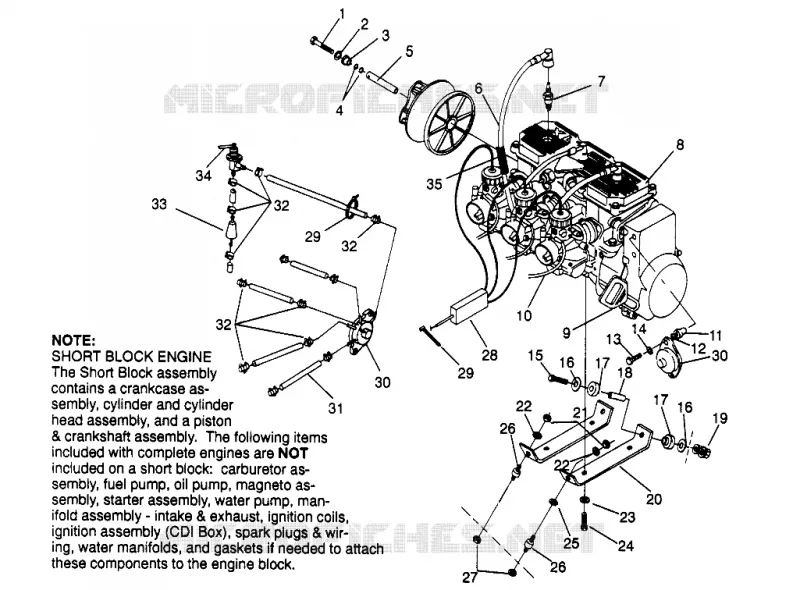 MONTAJE DEL MOTOR XLT 0966756 (4933823382C002)