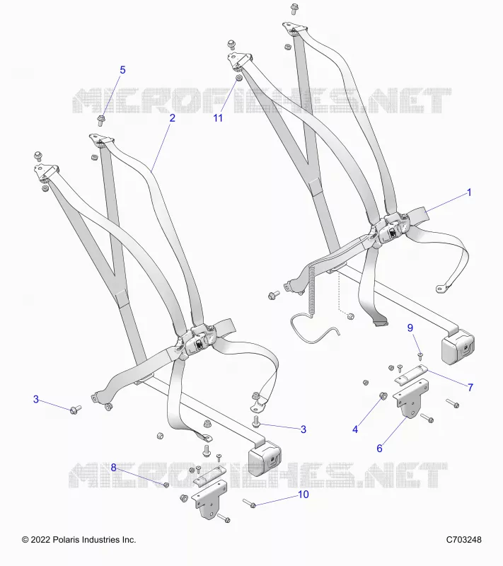 ASIENTO BELT MOUNTING 6 POINT