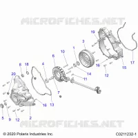ENGINE, STATOR COVER AND FLYRUEDA