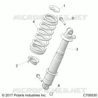 SUSPENSION, REAR MONTAJE DE DESCARGA