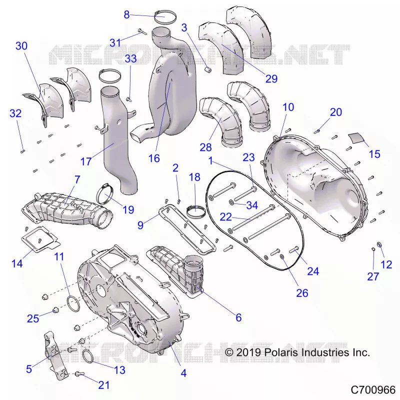 TREN, CLUTCH COVER AND DUCTING