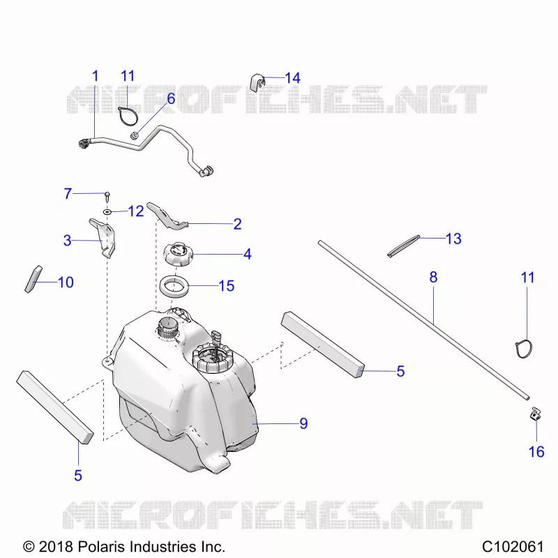 SISTEMA DE COMBUSTIBLE, FUEL TANK ASM.