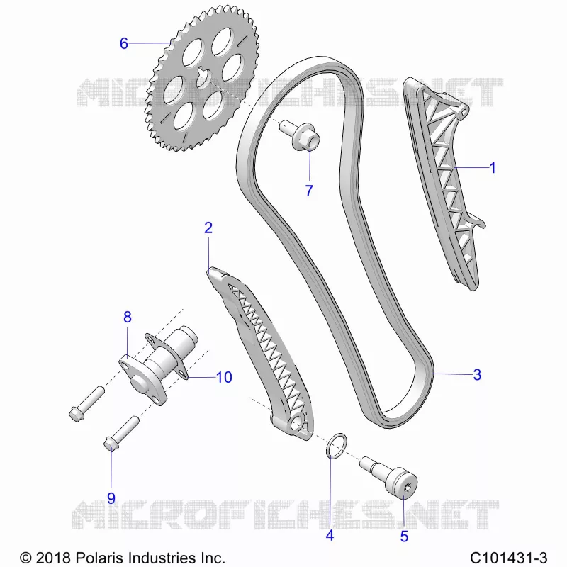 LA CADENA DE LEVAS AND TENSIONER