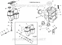 MOTOR, TANQUE DE ACEITE and CAJA DE AIRE ASM.