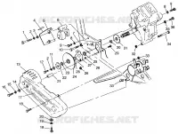 CAJA DE ENGRANAJES/FRENO and cubierta de la cadena MOUNTING 6X6 400L W968740 and 6X6 400L Norwe (4935963596C013)