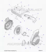 ENGINE, BLOWER HOUSING AND ARRANQUE DE RETROCESO