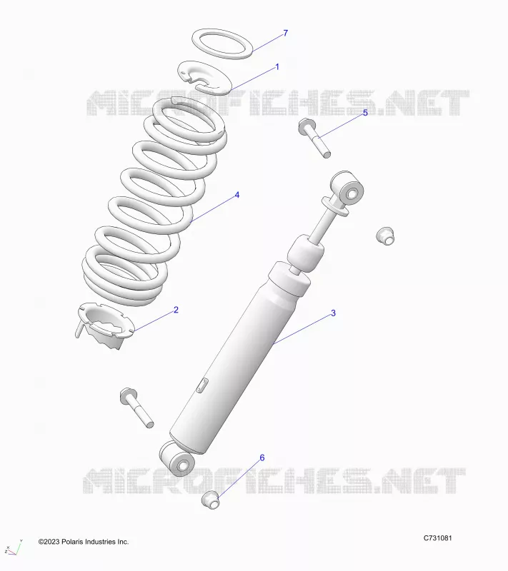 SUSPENSION, REAR MONTAJE DE DESCARGA
