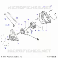 ENGINE, STATOR COVER AND VOLANTE