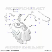 SISTEMA DE COMBUSTIBLE, FUEL TANK ASM.