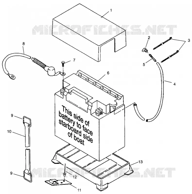 CAJA DE BATERIA SLT 700 B964166 and  Intl. SLT 700 I964166 (4933923392B005)