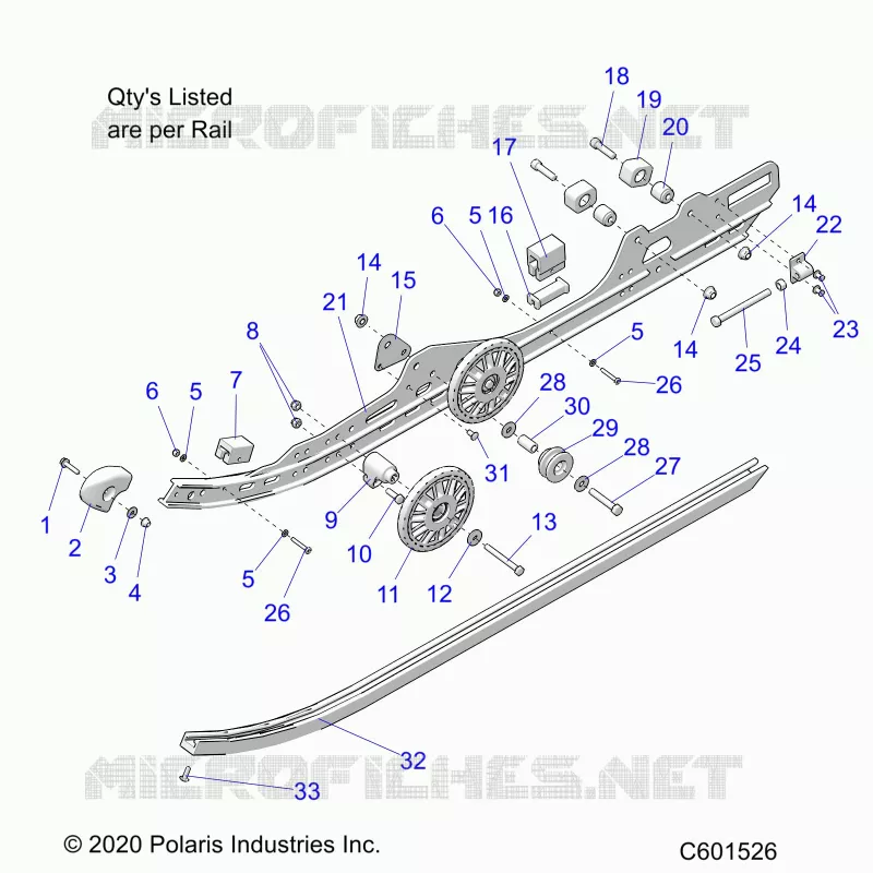 SUSPENSION, RAIL, LH/RH