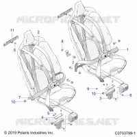 ASIENTO BELT MOUNTING, FRONT
