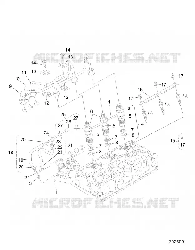 MOTOR, NOZZLE HOLDER AND GLOW PLUG