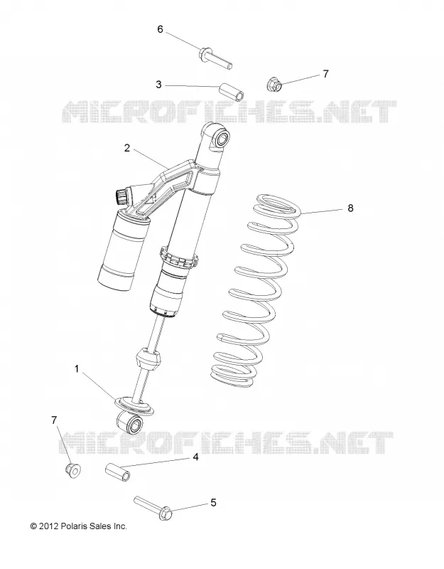 Montaje del amortiguador trasero