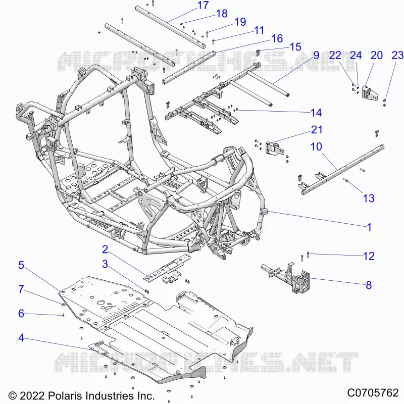 CHASSIS, MAIN FRAME AND ESQUÃD PLATES