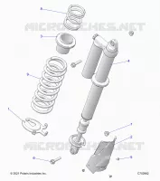 SUSPENSION, REAR MONTAJE DE DESCARGA