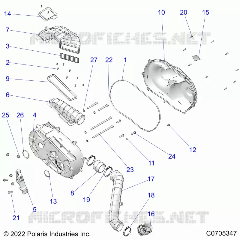 TREN, CLUTCH COVER AND DUCTING