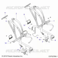 ASIENTO BELT MOUNTING, FRONT, 6 POINT