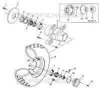 RUEDA DELANTERA Sportsman 400L W97AC38C (4939673967B007)