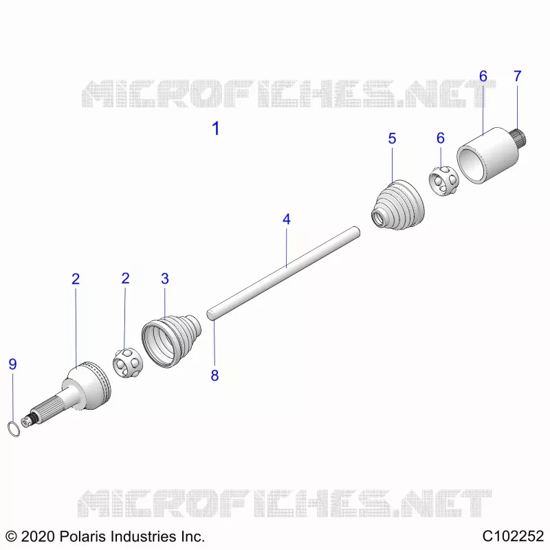 TREN, REAR DRIVE SHAFT