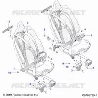 ASIENTO BELT MOUNTING, FRONT, 6 POINT