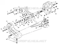 CAJA DE ENGRANAJES/FRENO and cubierta de la cadena MOUNTING Scrambler W967840 (4935823582C003)