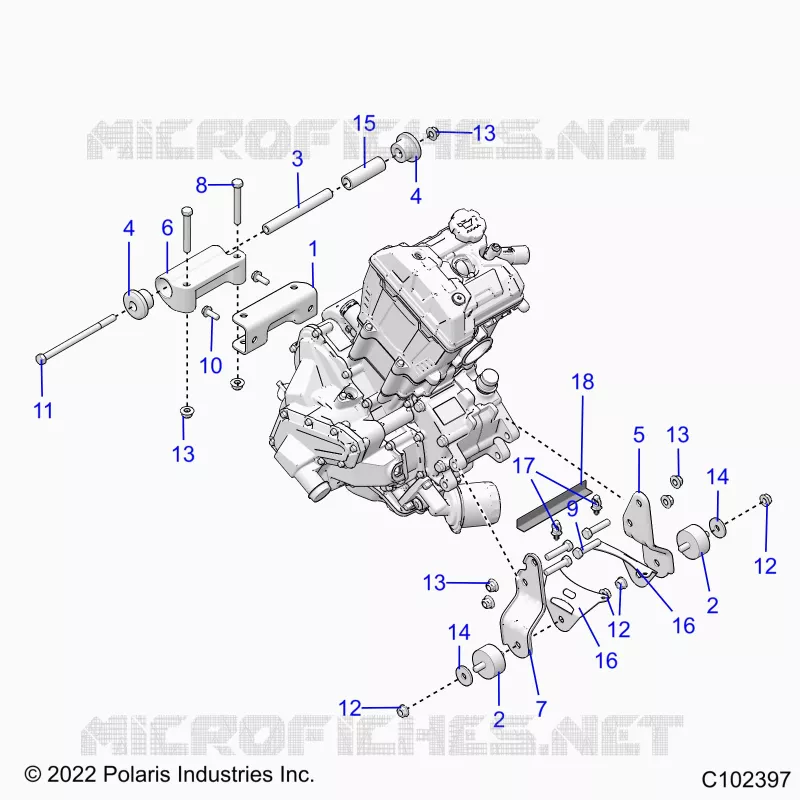 MOTOR, MOUNTING & LONG BLOCK