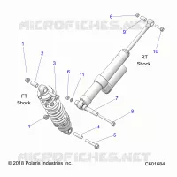SUSPENSION, MONTAJE DE DESCARGA, REAR SUSP.