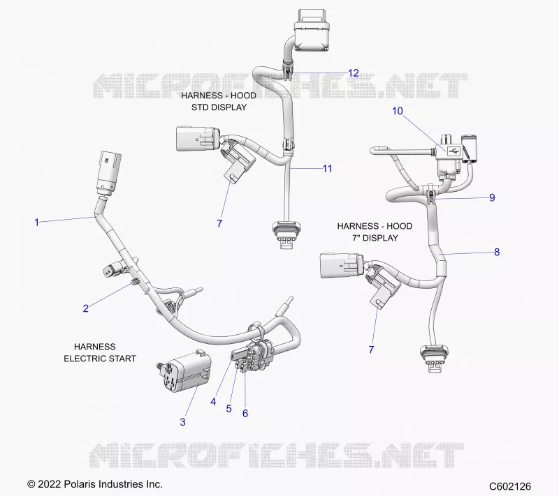ELECTRICA, WIRE HARNESS, HOOD, ELECTRIC START