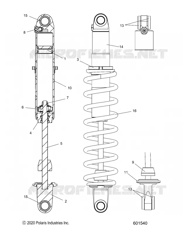 SUSPENSION, SHOCK TRASERO TRACK, MONOTUBE, 7045533