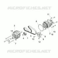 ENGINE, ALTERNADOR AND COMPRESSOR