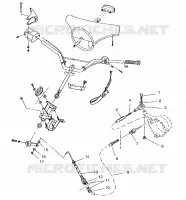 conjunto de dirección SL 750 B954070 (4930523052A014)