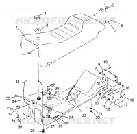 ASIENTO Y TANQUE DE GAS 700 XCR 0985678(A) and EUROPEAN 700 XCR E985678 (4943114311A006)