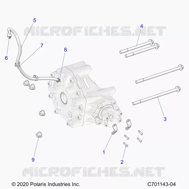 TREN, GEARCASE, REAR, MOUNTING