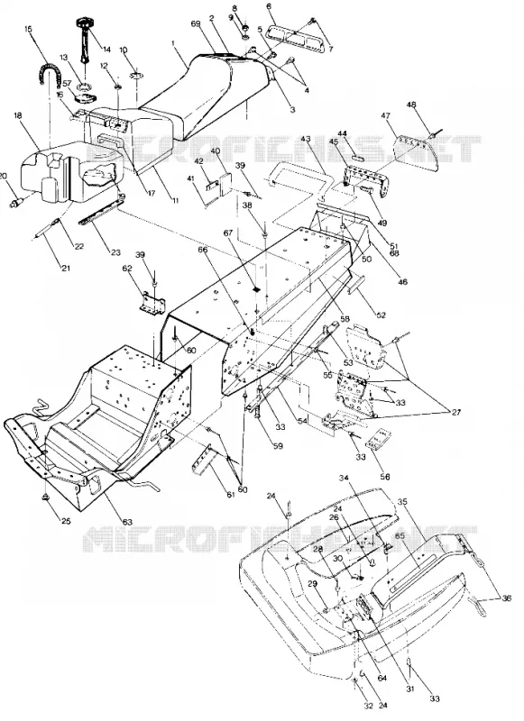 CHASIS AND ASIENTO Sport, Trail, 400 and 600 (4912701270001A)