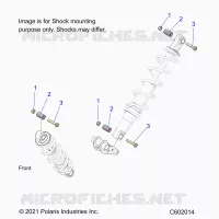 SUSPENSION, MONTAJE DE DESCARGA, REAR SUSP.