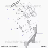 ENGINE, TURBO CHARGER MOUNTING