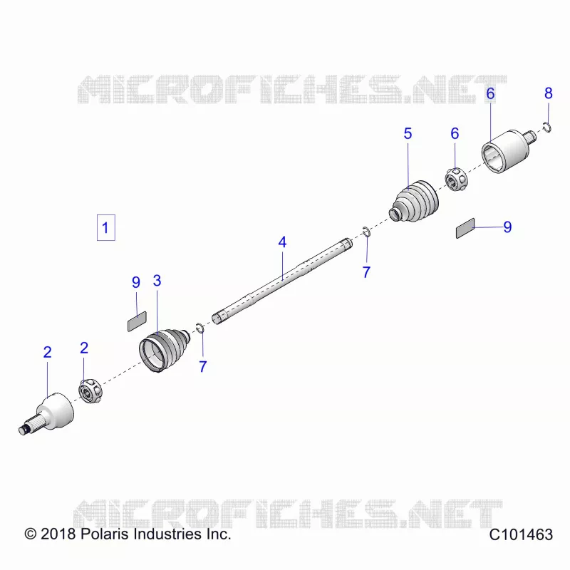 DRIVE TRAIN, EJE DE TRANSMISIÃ“N, FRONT
