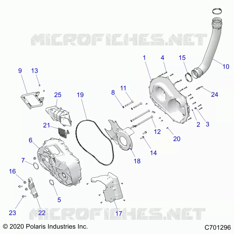 TREN, CLUTCH COVER AND DUCTING
