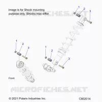 SUSPENSION, MONTAJE DE DESCARGA, REAR SUSP.