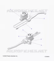 FRENO FRONTAL BRAKE LEVER AND MASTER CYLINDER