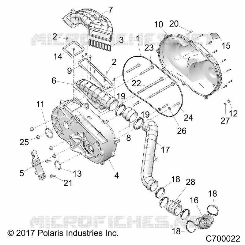 DRIVE TRAIN, TAPA DEL EMBRAGUE AND DUCTING