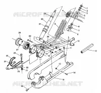 Trasera del brazo oscilante y CHOQUE 6X6 350L S938739 (4924362436037A)