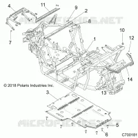 CHASSIS, MARCO PRINCIPAL AND SKID PLATE