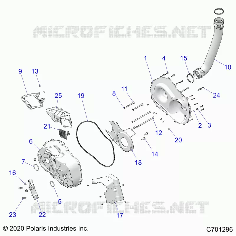 TREN, CLUTCH COVER AND DUCTING