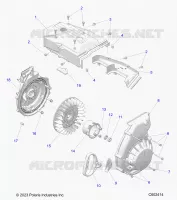 ENGINE, BLOWER HOUSING AND ARRANQUE DE RETROCESO